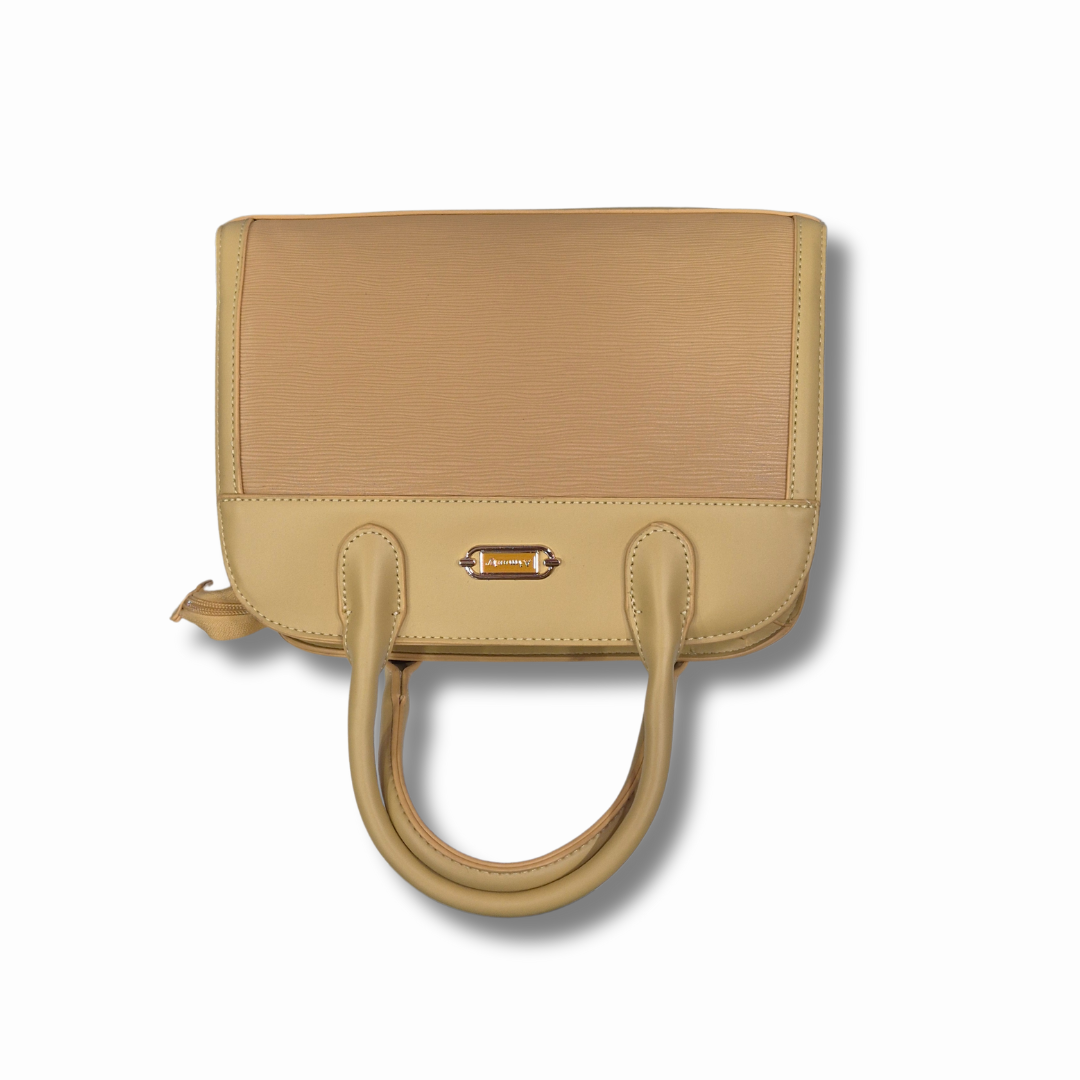 Almeely Large Women Handbag Yellow with Back Pouch