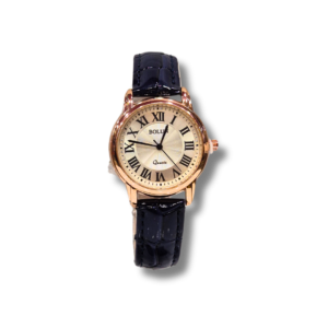 Bolun Designer Women’s Watch - Glossy Blue with Roman Numerals