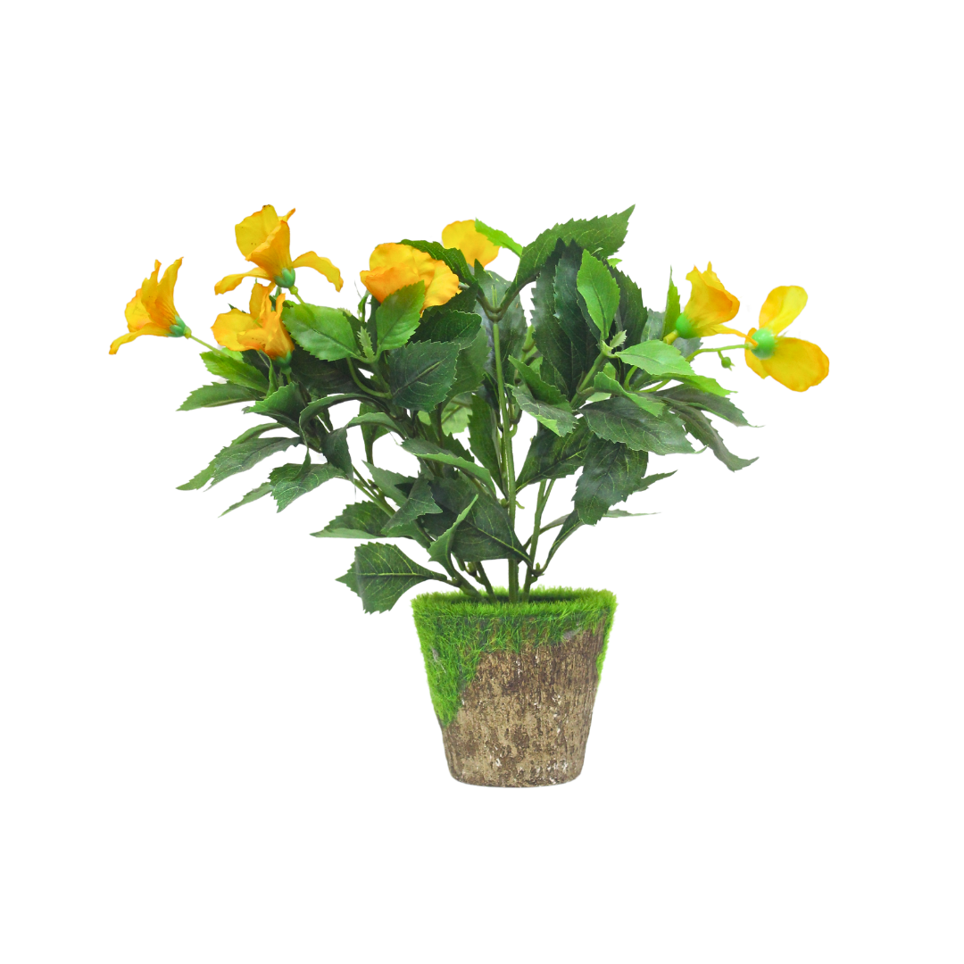 Artificial Indoor Plant with Yellow Flowers