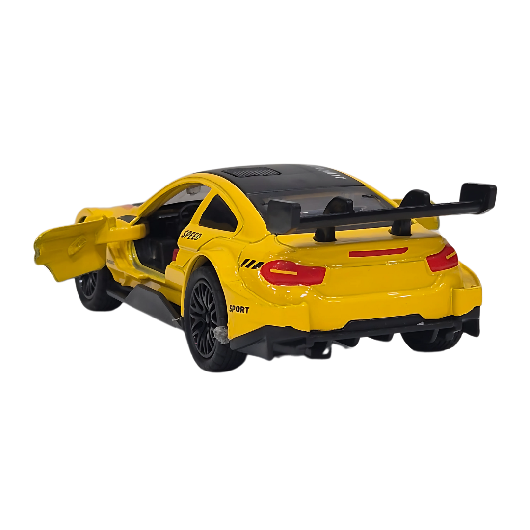 BMW M4 Diecast Model Car (1.43 Scale) – Yellow
