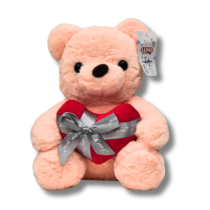 rose teddy bear with heart