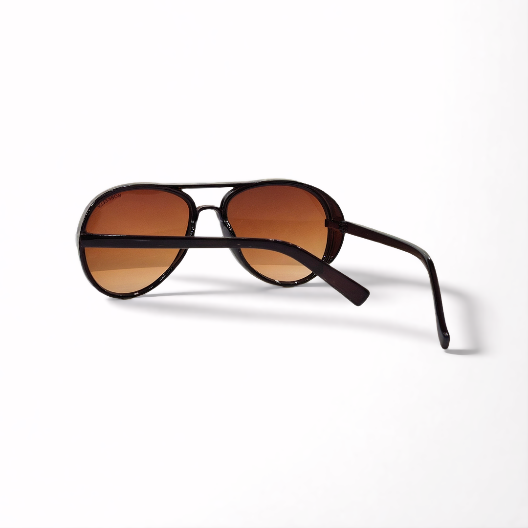 BOBKELLY Aviator Sunglasses Brown