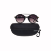Bobkelly Grey Round Sunglasses with Foldable Side Protection